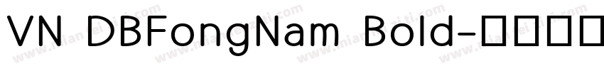VN DBFongNam Bold字体转换
